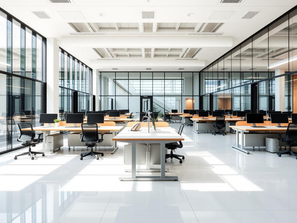 Spotless modern office space after commercial cleaning in the Portland Metro Area