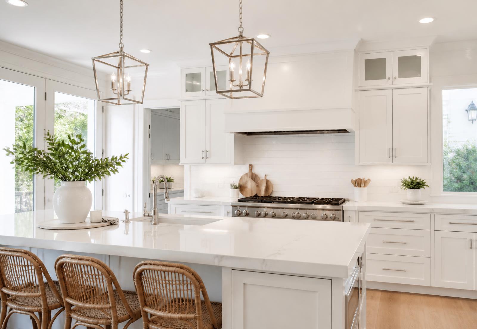 Bright, professionally cleaned modern kitchen in a Portland area home
